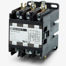 Telemecanique 8910DPA73RV02 Contactor, Definite Purpose, 75A, 3 pole, 40 HP at 575 VAC, 3 phase, 110/120 VAC 50/60 Hz coil, open