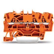 WAGO 2000-1302 TOPJOB®S feedthrough terminal block; rail mount; 3-conductor; 3.5 mm wide; orange