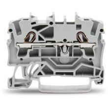 WAGO 2002-1201 TOPJOB®S feedthrough terminal block; rail mount; 2-conductor; 5.2 mm wide; gray