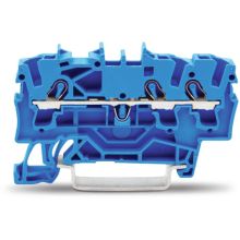 WAGO 2002-1304 TOPJOB®S feedthrough terminal block; rail mount; 3-conductor; 5.2 mm wide; blue