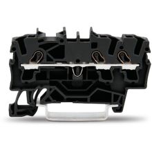 WAGO 2002-1305 TOPJOB®S feedthrough terminal block; rail mount; 3-conductor; 5.2 mm wide; black