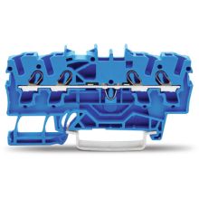 WAGO 2002-1404 TOPJOB®S feedthrough terminal block; rail mount; 4-conductor; 5.2 mm wide; blue