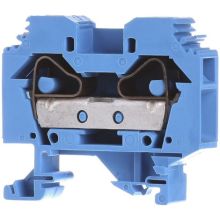 WAGO 283-104 2-conductor through terminals; 16mm<sup>2</sup>; lateral marker slots; for DIN-rail 35 x 15 and 35 x 7.5; CAGE CLAMP®; 16.00mm<sup>2</sup>; blue