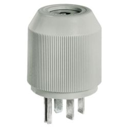 BRYANT 8450NP Straight Blade Device, Male Plugs, Heavy Duty, Industrial/Commercial Grade, Straight, 50A 3-Phase 250V AC, 3-Pole 4- Wire Grounding, 15-50P