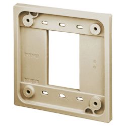 BRYANT ADAPI Straight Blade Device, Accessories, 1 and 2 Gang Adapter Plate, Quad-Plex Receptacle, Ivory, Single Pack