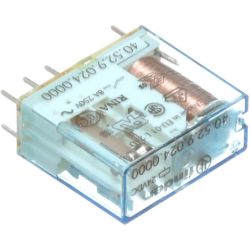 finder 40.52.9.024.0000 PCB/Plug-in 5mm Pinning Two-Pole 24VDC DPDT Pin Length 5.3mm Miniature Relay 40 SERIES