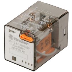 finder 60.12.8.120.0050 8-Pin Plug-in Two-Pole 120VAC 10A DPDT Lockable Test Button LED General Purpose Relay 60 Series