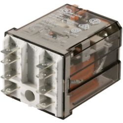 finder 62.32.8.024.0040 Plug-in Two-Pole 24VAC AgCdO DPDT Lockable Test Button Mechanical Indicator Power Relay 16A 62 SERIES