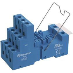 finder 92.03SMA Screw Terminal (Box Clamp) Bases Blue Metal Retaining Clip