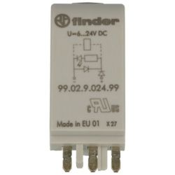finder 99.02.9.024.99 Green LED Indicator and Diode Module 6VDC-24VDC 99 Series