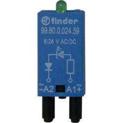 finder 99.80.0.024.59 Green LED Indicator Module 6VDC-24VDC 99 Series
