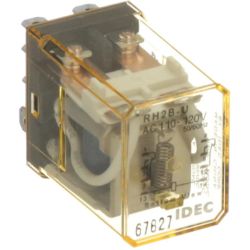 IDEC Izumi RH2B-UAC110-120V Relays Plug-In DPDT 10A 110VAC-120VAC Blade Terminal