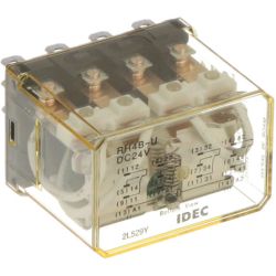 IDEC RH4B-UDC24V Relay Plug-In 4PDT 10A 24VDC Blade Terminal