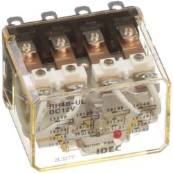 IDEC RH4B-ULDC12V Relay Plug-In 4PDT 10A 12VDC LED