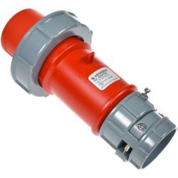 MENNEKES ME430P7W 30A 3-Phase 480VAC 3-Poles 4-Wires Red 60309 Pin and Sleeve Watertight Plug Connectors
