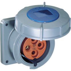 MENNEKES ME430R9W 30A 3-Phase 250VAC 3-Poles 4-Wires Blue 60309 Pin and Sleeve Watertight Receptacles