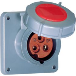 MENNEKES ME520R7W 20A 3-Phase Y 277/480VAC 4-Poles 5-Wires Red 60309 Pin and Sleeve Watertight Receptacles