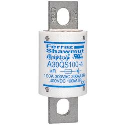 Mersen A30QS100-4 Ferraz Shawmut Amp-Trap Form 101 High Speed Fuse 100A 300VAC 300VDC Bolt-in