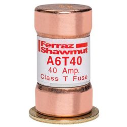 Mersen A6T40 Ferraz Shawmut Fast Acting/Class T UL/CSA Listed Power Fuse 600VAC 300VDC 40A