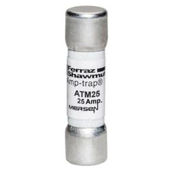 Mersen ATM25 Ferraz Shawmut Fast Acting Midget Fuse 25A 600VAC 600VDC