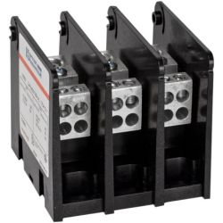 Mersen MPDB63133 Ferraz Shawmut 63133 Miniature PDB Power Distribution Block 1000VAC 1000VDC 3-Pole 135A AL Aluminum 175A CU Copper Box to Box