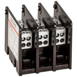 Mersen MPDB63163 Ferraz Shawmut 63163 Miniature PDB Power Distribution Block 1000VAC 1000VDC 3-Pole 65A AL Aluminum 85A CU Copper Box to Box