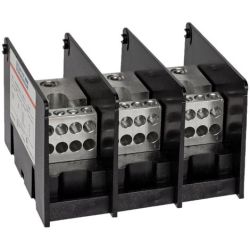 Mersen MPDB67583 Ferraz Shawmut 67583 Intermediate PDB Power Distribution Block 1000VAC 1000VDC 3-Pole 135A AL Aluminum 175A CU Copper Box to Box