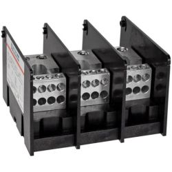 Mersen MPDB67613 Ferraz Shawmut 67613 Intermediate PDB Power Distribution Block 1000VAC 1000VDC 3-Pole 270A AL Aluminum 350A CU Copper Box to Box