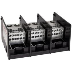 Mersen MPDB69113 Ferraz Shawmut 69113 Large PDB Power Distribution Block 1000VAC 1000VDC 3-Pole 620A AL Aluminum 760A CU Copper Box to Box