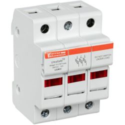 Mersen USM3I Ferraz Shawmut UltraSafe Modular Midget Fuse Holder 600VAC 600VDC 30A 3-Pole with Indicator