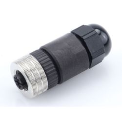 Molex 120071-0036 Micro-Change (M12) Single Keyway with PG9 Cable Fittings, Straight Female, 4 Poles, Cable Diameter 4.10-8.10mm