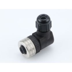 Molex 120071-0037 Micro-Change (M12) Single Keyway with PG7 Cable Fittings, 90-Degree Female, 4 Poles, Cable Diameter 3.30-6.60mm