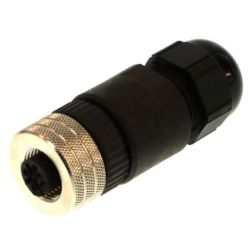 Molex 120071-0043 Micro-Change (M12) Single Keyway with PG9 Cable Fittings, Straight Female, 5 Poles, Cable Diameter 4.10-8.10mm