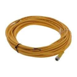 Molex 120086-0144 Nano-Change (M8) Single-Ended Cordsets, 4 Poles, Female (Straight) to Pigtail, 24 AWG, Yellow PVC Cable, 2.0m (6.56') Length