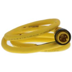 Molex 130000-0070 Quick-Change Single-Ended Cordsets, 3 Poles, Male (Straight) to Pigtail, 14 AWG, Yellow CPE Cable, 1.8m (6.0') Length