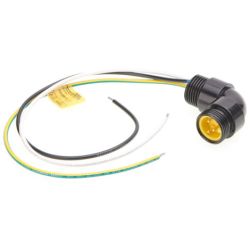 Molex 130013-0247 Mini-Change A-Size Receptacles, 3 Poles, 1/2" - 14 NPT Threads, Male (90°) to 16 AWG Leads, 0.305m (1.0') Length