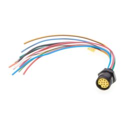 Molex 130015-0054 Mini-Change C-Size Receptacles, 12 Poles, 1/2" - 14 NPT Threads, Female (Straight) to 16 AWG Leads, 0.305m (1.0') Length