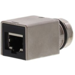 Molex 130054-0031 Micro-Change (M12) 4 Pole, Straight D-Coded Adapters Female to Female RJ45, M16 x 1.5 Back Panel Mount