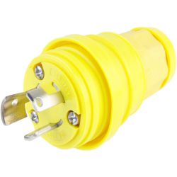 Molex 130146-0078 Watertite Extreme Plugs with Locking Blade, 3 Pole/3 Wire, Non-NEMA, 15A/125V, 10A/250V, Cord Grip Body Size F2, Silicone Husk