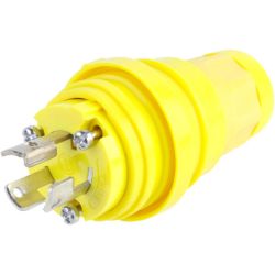 Molex 130146-0082 Watertite Extreme Plugs with Locking Blade, 2 Pole/3 Wire, NEMA L5-15, 125V, Cord Grip Body Size F2, Silicone Husk