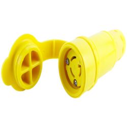 Molex 130146-0099 Watertite Extreme Connectors with Locking Blade, 2 Pole/3 Wire, NEMA L5-15, 125V, Cord Grip Body Size F2, Silicone Husk