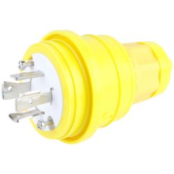 Molex 130147-0027 Watertite Extreme Plugs with Locking Blade, 3 Pole/4 Wire, NEMA L15-20, 3ø 250V, Cord Grip Body Size F3