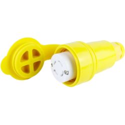 Molex 130147-0056 Watertite Extreme Connectors with Locking Blade, 3 Pole/4 Wire, NEMA L15-20, 3ø 250V, Cord Grip Body Size F3
