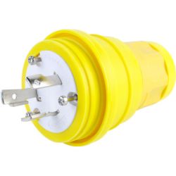 Molex 130147-0074 Watertite Extreme Plugs with Locking Blade, 2 Pole/3 Wire, NEMA L6-30, 250V, Cord Grip Body Size F4