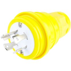 Molex 130147-0077 Watertite Extreme Plugs with Locking Blade, 3 Pole/4 Wire, NEMA L14-30, 125V/250V, Cord Grip Body Size F4