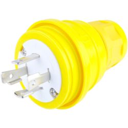 Molex 130147-0081 Watertite Extreme Plugs with Locking Blade, 3 Pole/4 Wire, NEMA L16-30, 3Ø 480V, Cord Grip Body Size F4