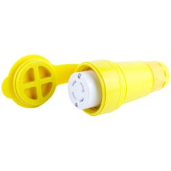 Molex 130147-0105 Watertite Extreme Connector with Locking Blade, 3 Pole/4 Wire, NEMA L15-30, 3ø 250V, Cord Grip Body Size F4