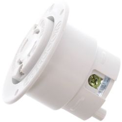 Molex 130149-0060 Safeway Flanged Receptacles with Locking Blade, 3 Pole/4 Wire, NEMA L15-30, 3ø 250V
