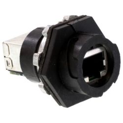 Woodhead 847000001 Industrial Ethernet RJ-45 Receptacle, Panel Mount