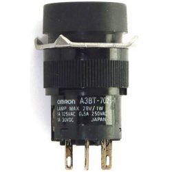Omron A3BT-7021-1 General Purpose SPST Normally Closed Round Lighted Push Button Switch